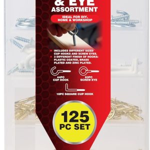 Dekton Mixed Screw Hook & Eye Assortment Mega Pack 125pc
