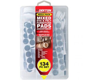 Dekton Mixed Eva & Felt Furniture Pads Assortment 134pc
