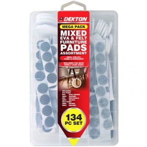 Dekton Mixed Eva & Felt Furniture Pads Assortment 134pc