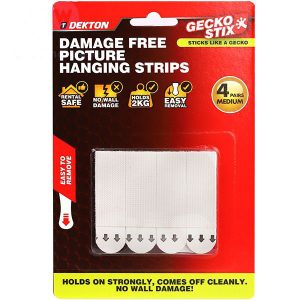 Dekton Gecko Stix Damage-Free Medium Picture Hanging Strips Pack Of 4