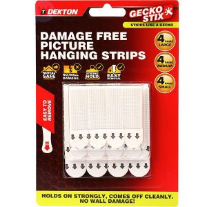 Dekton Gecko Stix Damage-Free Picture Hanging Strips Set 12pc