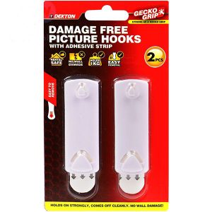 Dekton Gecko Grip Damage-Free Adhesive Picture Hooks 2pc