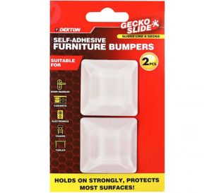 Dekton Gecko Slide Self-Adhesive Furniture Bumpers Pack Of 2