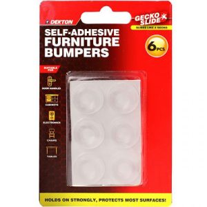 Dekton Gecko Slide Self-Adhesive Furniture Bumpers Pack Of 6