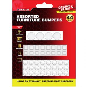Dekton Gecko Slide Assorted Adhesive Furniture Bumpers 44pc