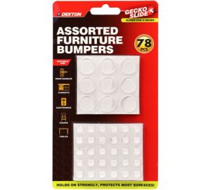Dekton Gecko Slide Assorted Adhesive Furniture Bumpers 78pc
