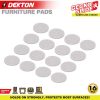 Dekton Gecko Slide White Furniture Pads 16pc