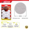 Dekton Gecko Slide White Furniture Pads 16pc