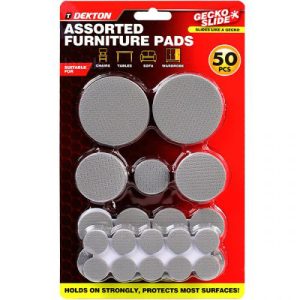 Dekton Gecko Slide Assorted Furniture Pads Pack Of 50