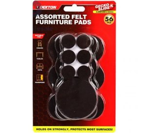 Dekton Gecko Slide Assorted Felt Furniture Pads 56pc