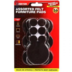 Dekton Gecko Slide Assorted Felt Furniture Pads 56pc