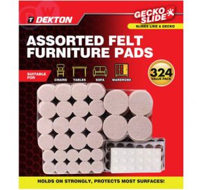 Dekton Gecko Slide Assorted Felt Furniture Pads Pack Of 324