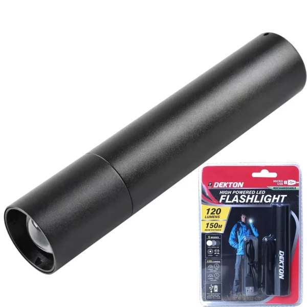 Dekton 150m Beam Rechargeable Torch