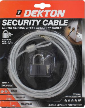 Dekton Security Cable And Lock
