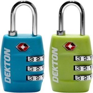 Dekton 3 Digit Combination Tsa Accepted High Security Padlock 30mm