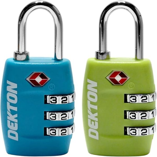 Dekton 3 Digit Combination Tsa Accepted High Security Padlock 30mm