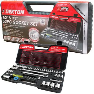 Dekton 1/2" & 3/8" Heavy Duty Socket Set 52pc