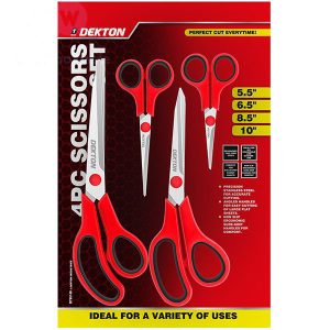 Dekton Assorted Multi-Purpose Scissors Set 4pc