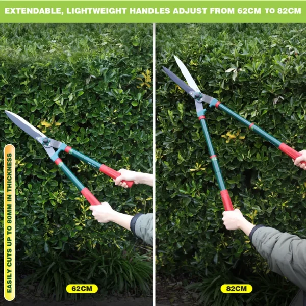 Dekton Extendable Stainless Steel Telescopic Hedge Shears 80cm