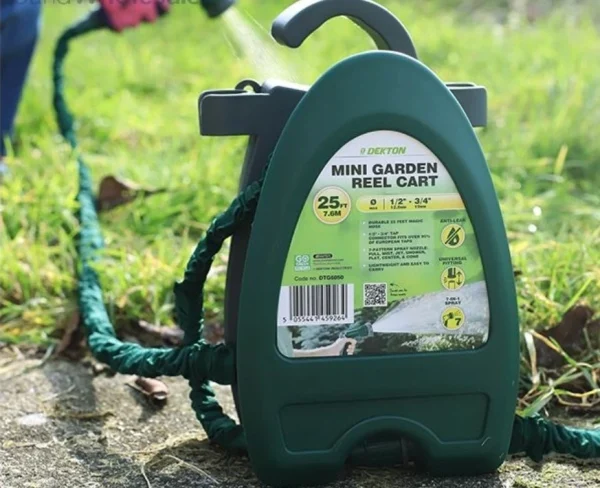 Dekton Universal Mini Magic Hose Garden Reel Cart 7.6m