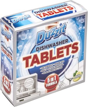 Duzzit Dishwasher Tablets 5-In-1 Lemon Pack Of 12