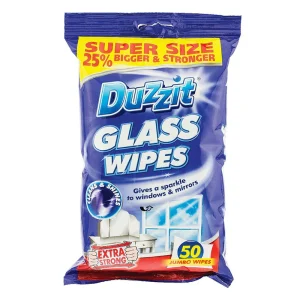 Duzzit Glass Wipes Pack Of 50 Pallet Deal