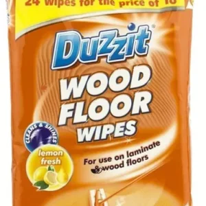 Duzzit Wood Floor Wipes Lemon Fresh Pack Of 24 Pallet Deal