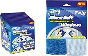 Duzzit Micro-Soft Window Microfibre Cloth Set 2pc
