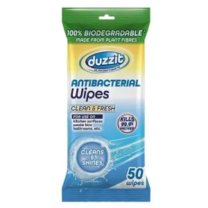 Duzzit Clean & Fresh Biodegradable Anti-Bacterial Wipes Pack Of 50 Pallet Deal