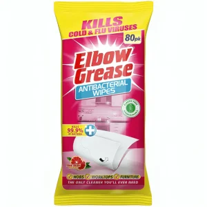 Elbow Grease Pink Blush Antibacterial Wipes Pack Of 80