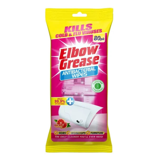 Elbow Grease Pink Blush Antibacterial Wipes Pack Of 80 Pallet Deal