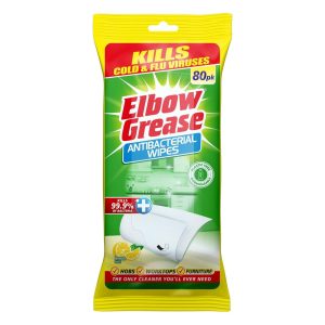 Elbow Grease Lemon Fresh Antibacterial Wipes Pack Of 80 Pallet Deal