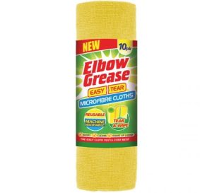 Elbow Grease Easy Tear Reusable Microfibre Cloths Pack Of 10