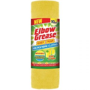 Elbow Grease Easy Tear Reusable Microfibre Cloths Pack Of 10