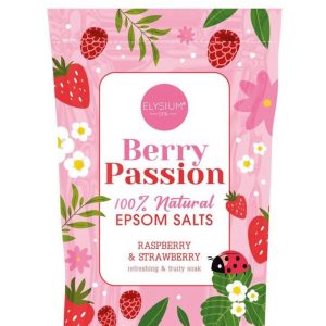 Elysium Spa 100% Natural Berry Passion Epsom Bath Salts 450g