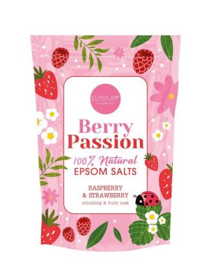 Elysium Spa 100% Natural Berry Passion Epsom Bath Salts 450g