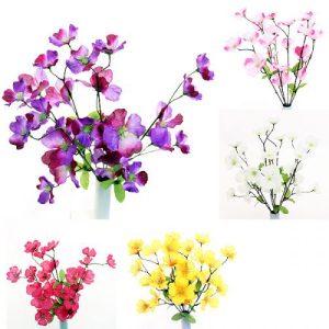 Cherry Blossom Bush Artificial Flower Stems 6pc