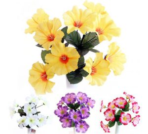 Petunia Bush Artificial Flower Stems 5pc