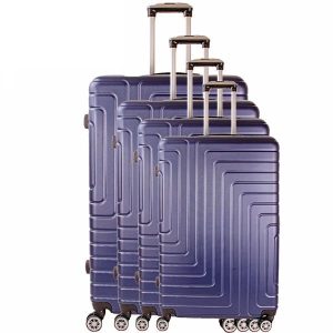 New Classic Navy ABS Hard Suitcase Luggage Set 4pc