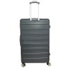 New Classic Black 8 Wheel Abs Hard Suitcase Luggage Set 4pc