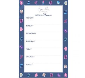 Sparkle Gem Stone 52 Sheet Weekly Planner 22cm X 17cm