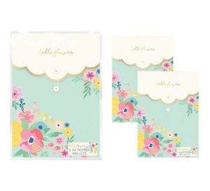 Hello Flower A4 Floral Popper Wallets Pack Of 2