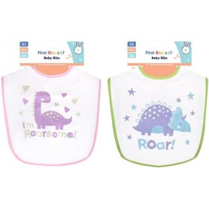First Steps Dinosaur Baby Bib