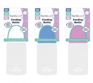 First Steps New Born Feeding Bottle 150ml 3 Assorted
