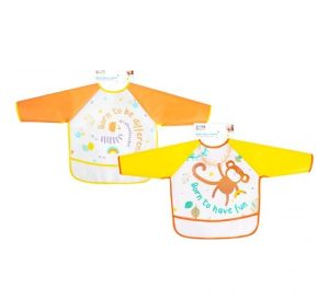 First Steps Wipe-Clean Coverall Baby Bib
