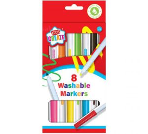 Kids Create Assorted Colour Washable Markers Pack Of 8