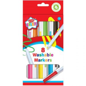 Kids Create Assorted Colour Washable Markers Pack Of 8