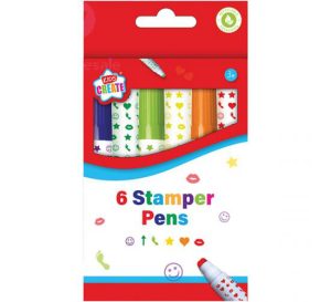 Kids Create Assorted Stamper Pens Pack Of 6