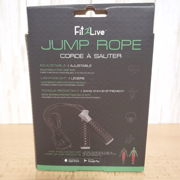 Fit2Live Metal & Rubber Skipping Rope 9ft
