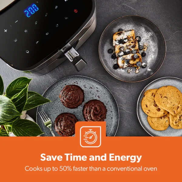 Geepas 10-in-1 1800W Rapid-Cook Vortex Digital Air Fryer 7.5L